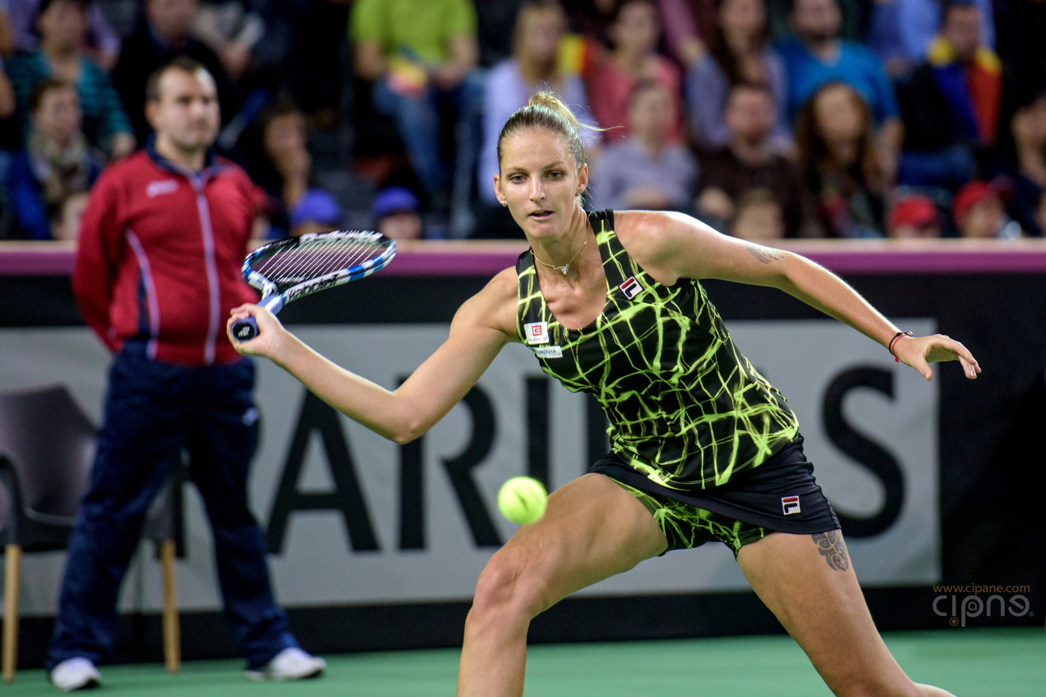 FedCup - România-Cehia - Simona Halep vs. Karolina Pliskova - 6 februarie 2016 - Sala Polivalentă, Cluj-Napoca
