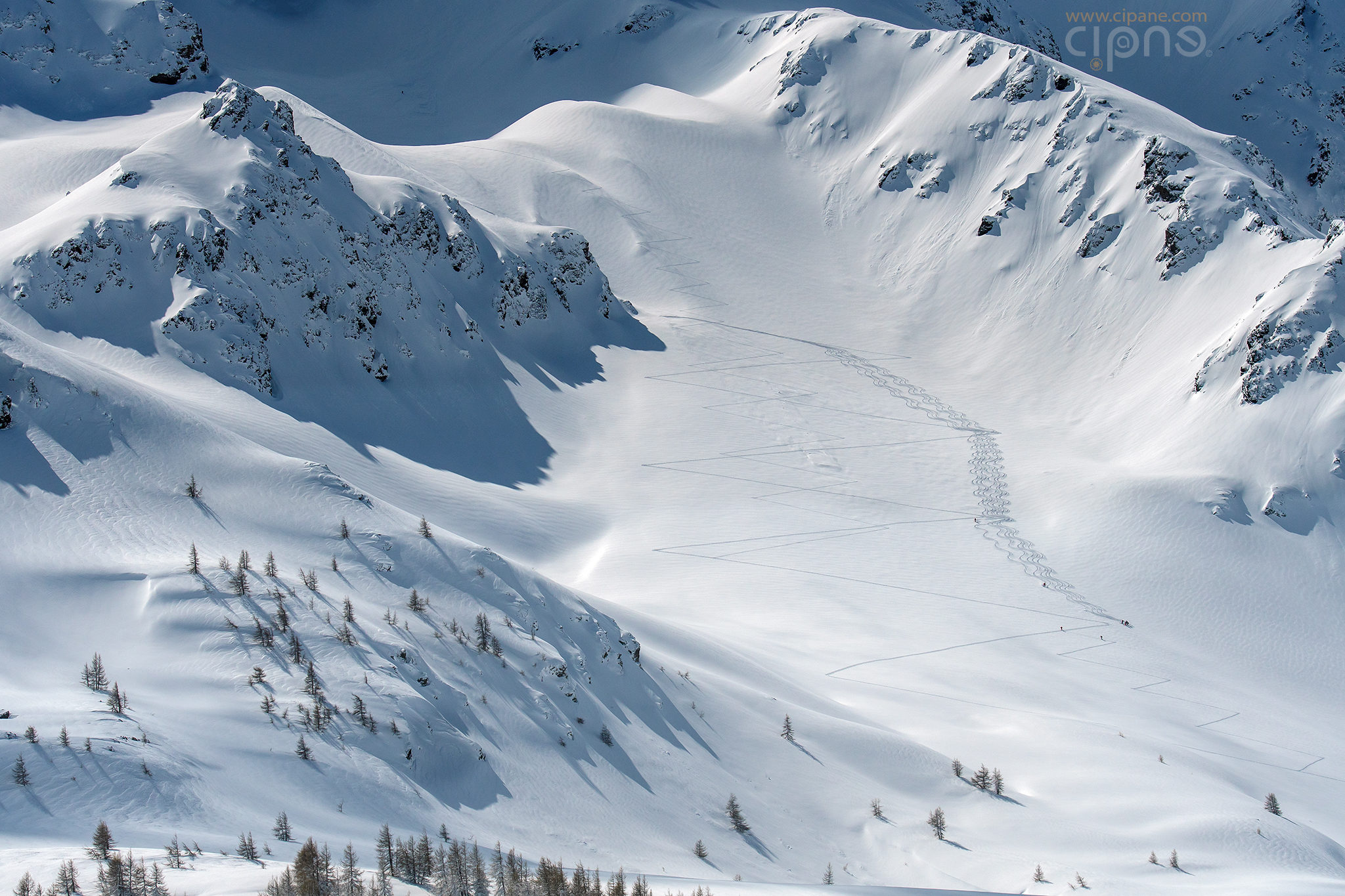 Painted on the snow